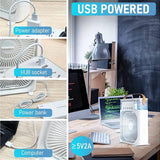 Portable Air Cooler Desk Fan with Water Spray – USB Mini Air Conditioner