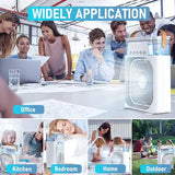 Portable Air Cooler Desk Fan with Water Spray – USB Mini Air Conditioner